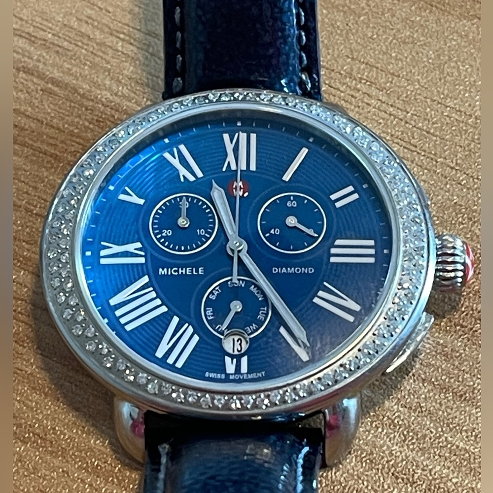 💎Silver & Diamond Bezel with Blue Face Serein